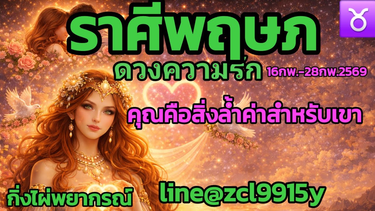 ดวงความรัก🌹ราศีพฤษภ♉ คุณคือสิ่งล้ำค่าสำหรับเขา🔮16กพ.-28กพ.2569