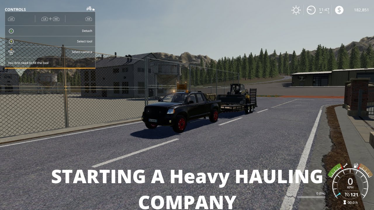 STARTING A HEAVY HAULING COMPANY!! Equipment tour| GOT OUR First Job! Farming Simulator 19|ROLEPLAY