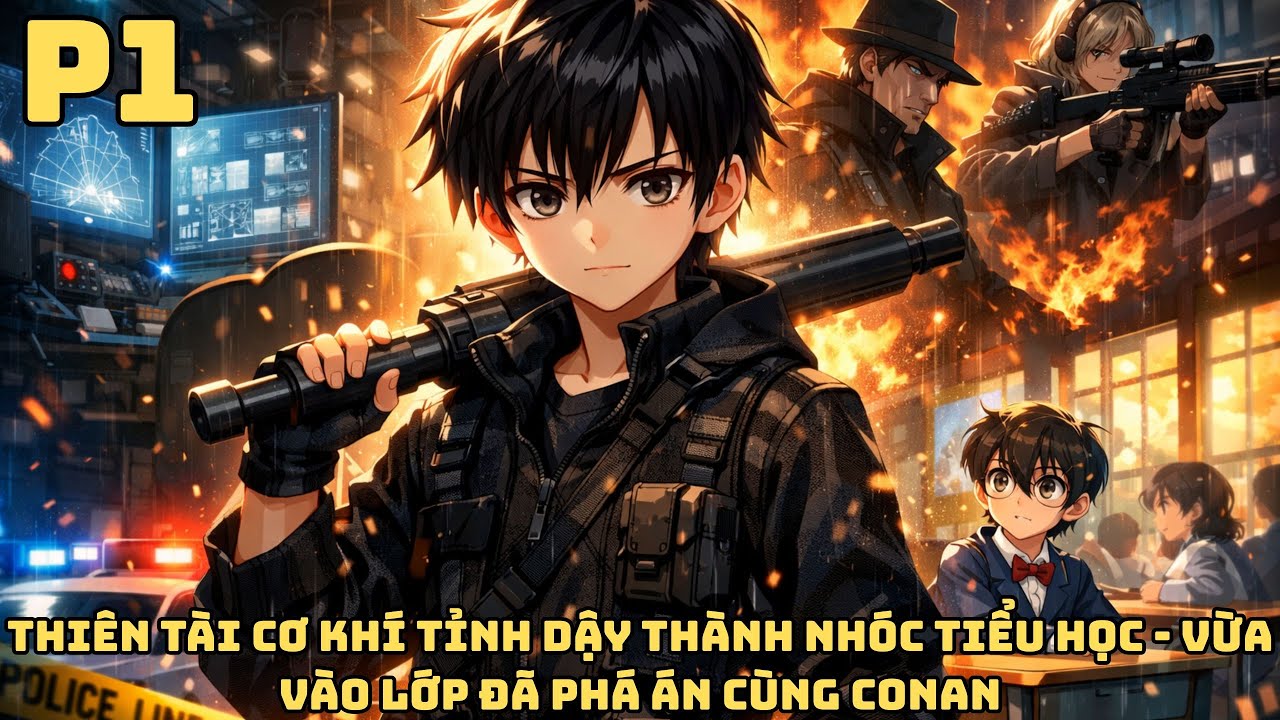 FANFIC CONAN: THIÊN TÀI CƠ KHÍ THỨC DẬY THÀNH NHÓC TIỂU HỌC, VỪA ĐI HỌC ĐÃ PHÁ ÁN CÙNG CONAN - P1