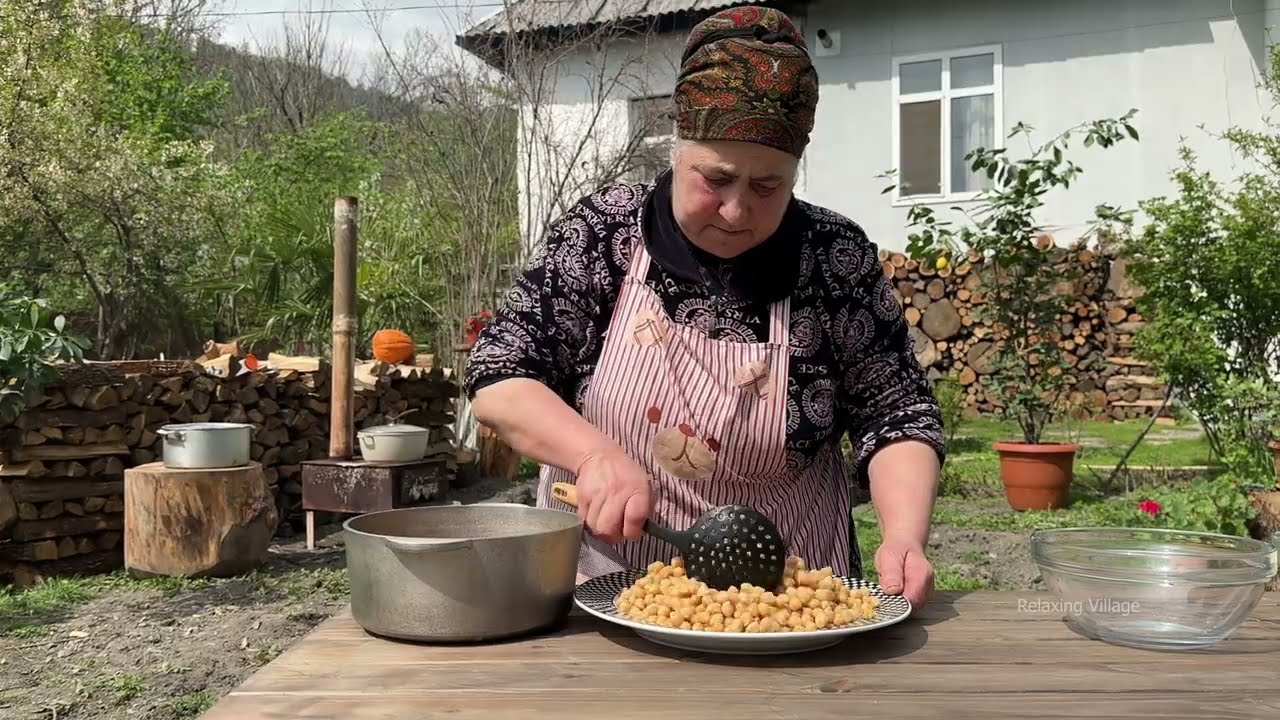 Grandma Cooking Traditional Recipes | Peaceful Rural Simple Village Life