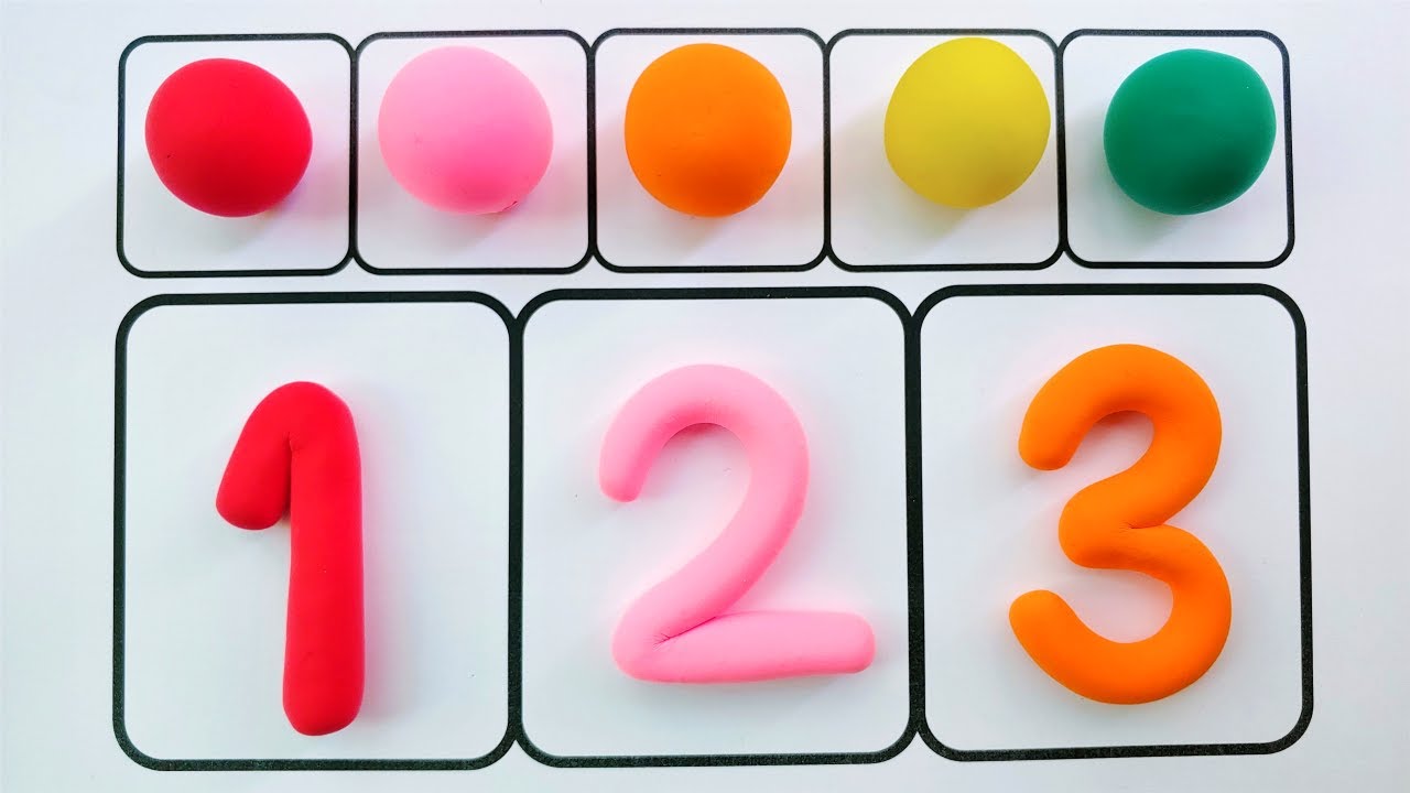 플레이도우로 1부터 10까지 숫자만들기 | 영어로 숫자 세기 | 반대로 세어보기 | make numbers from clay
