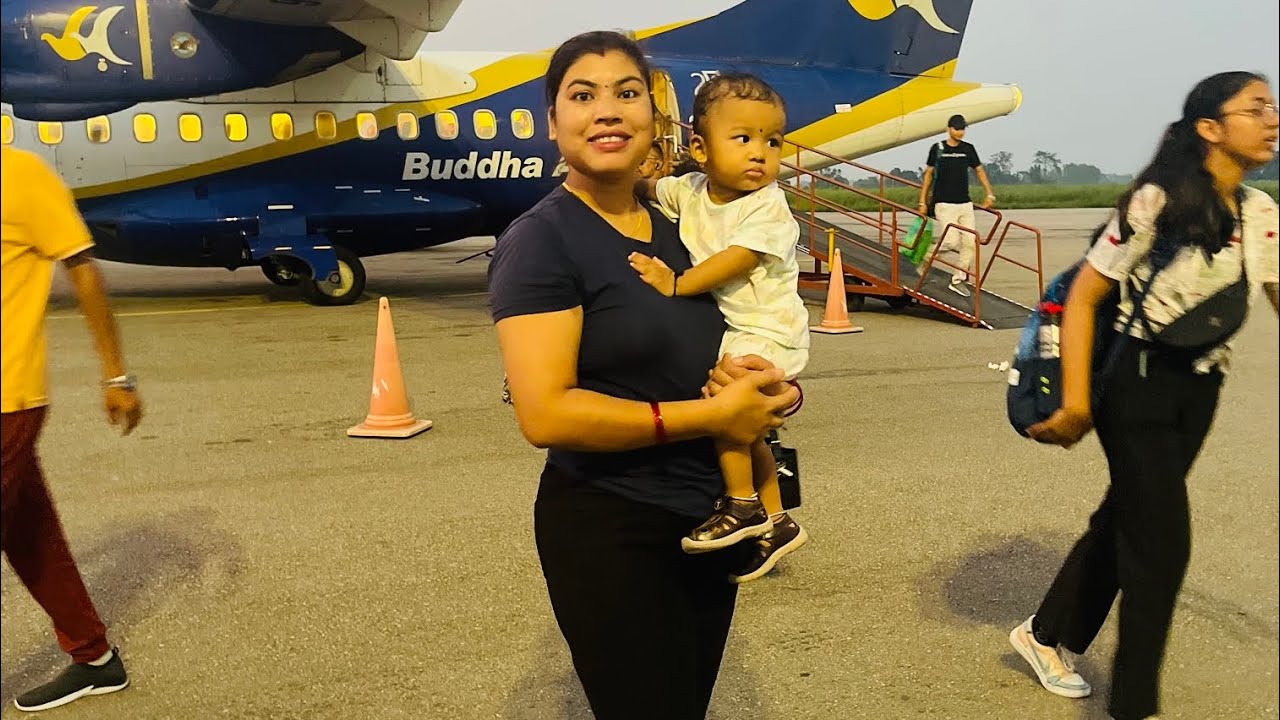Traveling KATHMANDU ToNEPALgUNJ||kabu vlog || flight journey || Aeroplane journeyof ||Buddha air||