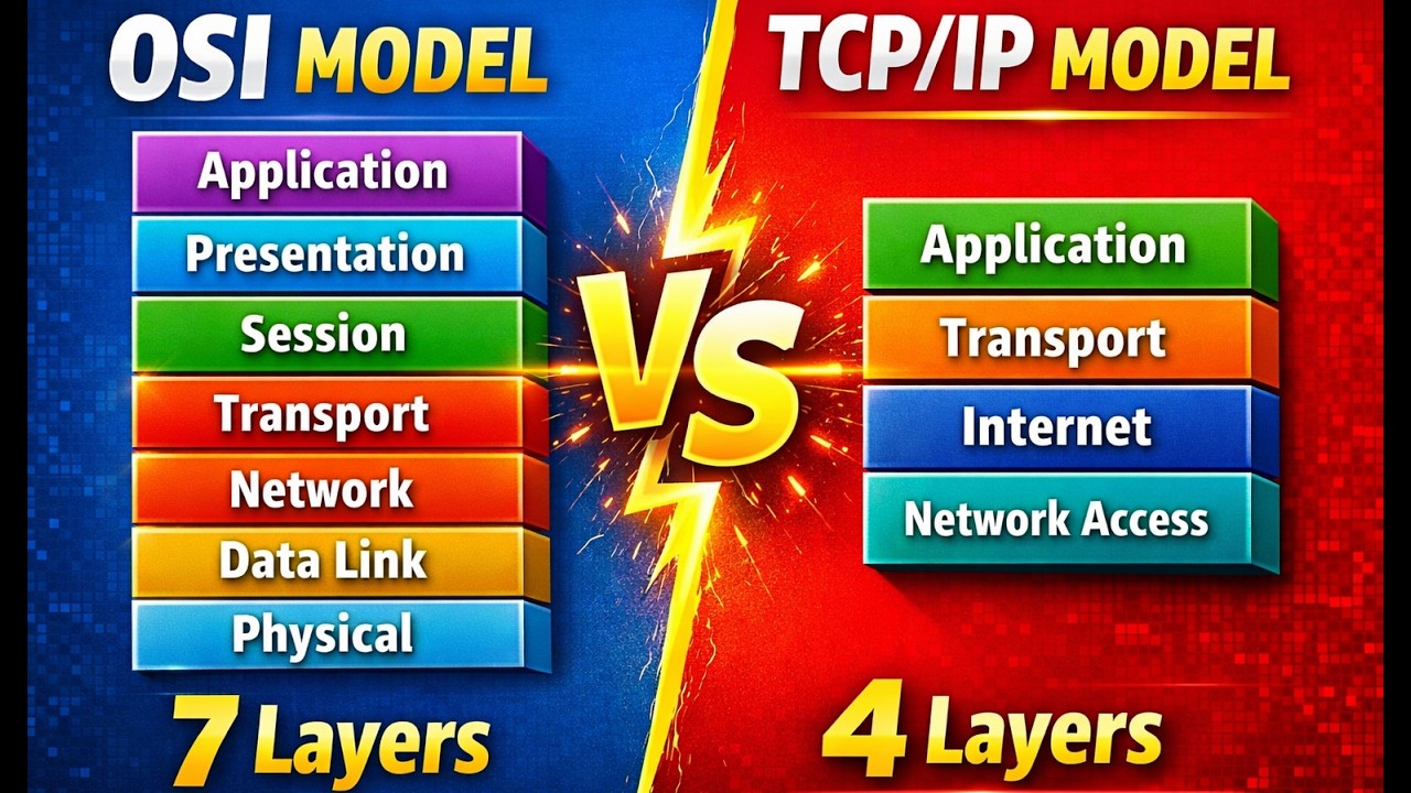 Сравнение моделей OSI и TCP/IP | Основы работы с сетями для начинающих, изучающих CCNA, кибербезо...