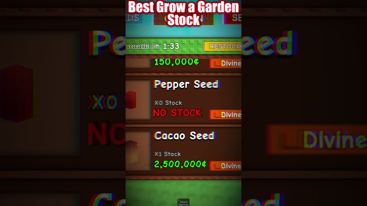 Best Grow a Garden Stock 😱🤑