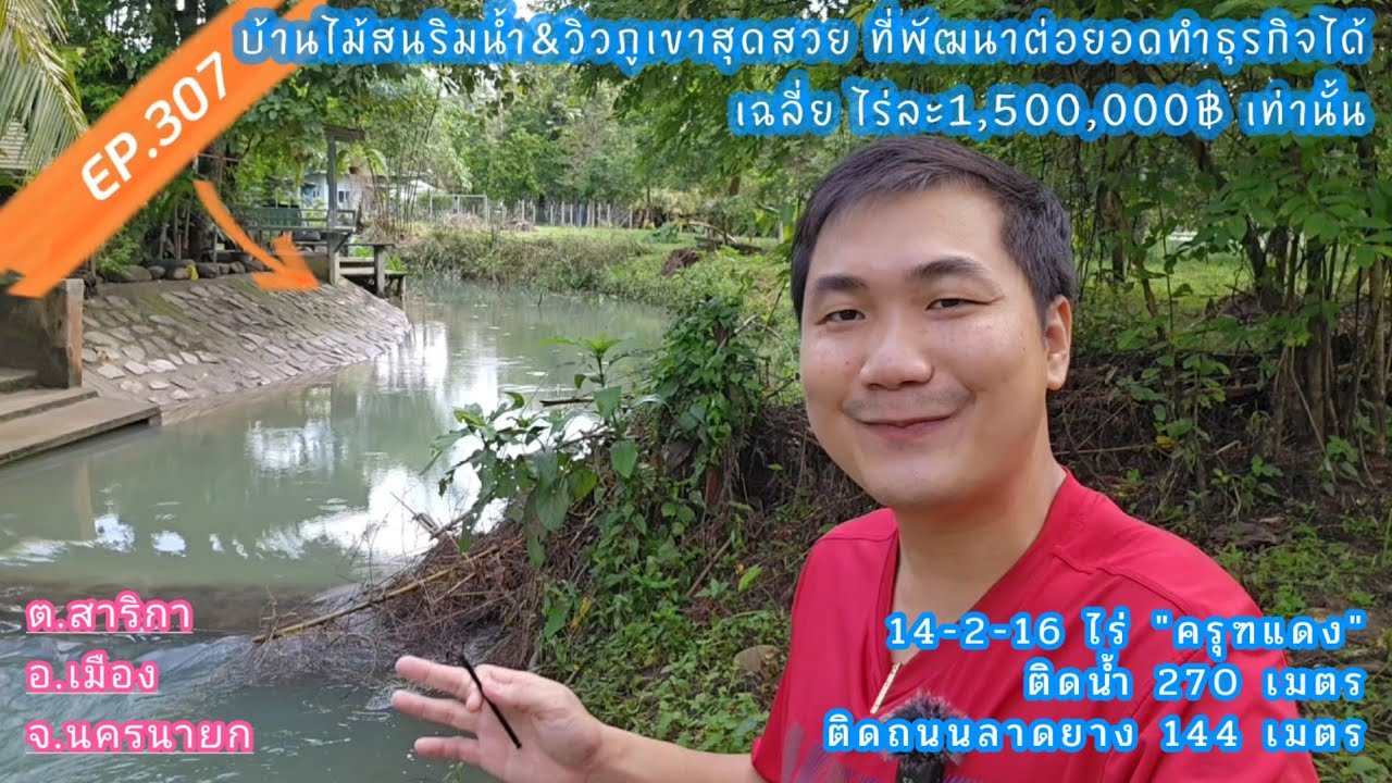 EP.307 บ้านสวนไม้สนริมน้ำวิวภูเขาสุดสวย ปรับลดราคาพิเศษเพียงไร่ละ1.5ลบ. ต.สาริกา อ.เมือง จ.นครนายก