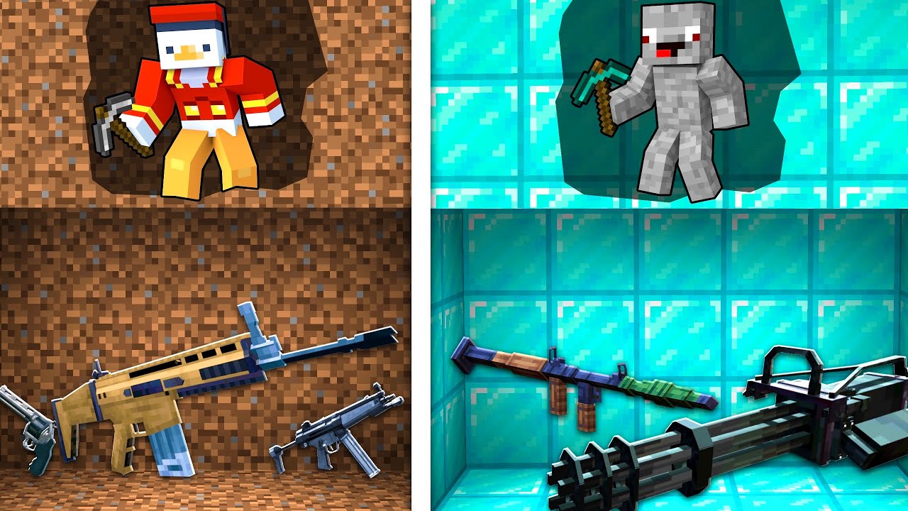 ich finde vergrabene OP WAFFEN in Minecraft