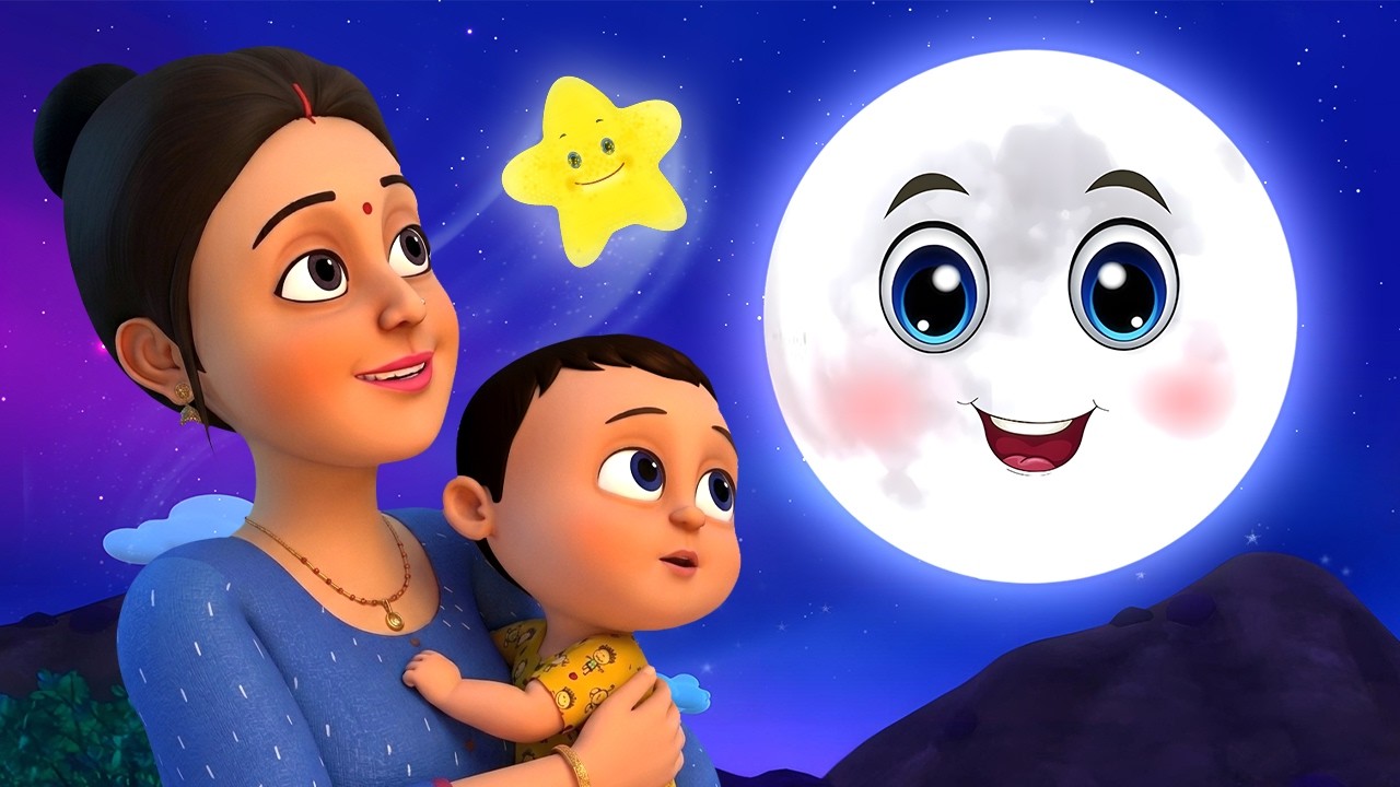 Chanda Mama Dur Ke | चंदा  मामा दूर के + Popular Hindi Rhymes Collection | Happy Hop