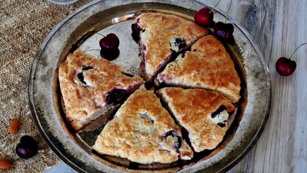 Breakfast Recipe: QUICK Fresh Cherry Almond Scones by Everyday Gourmet with Blakely