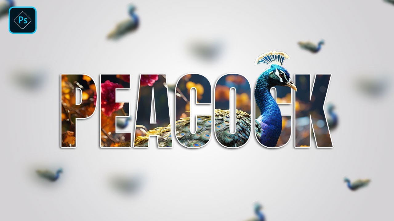 Bird Text portrait in Photoshop | Photoshop Text Effect