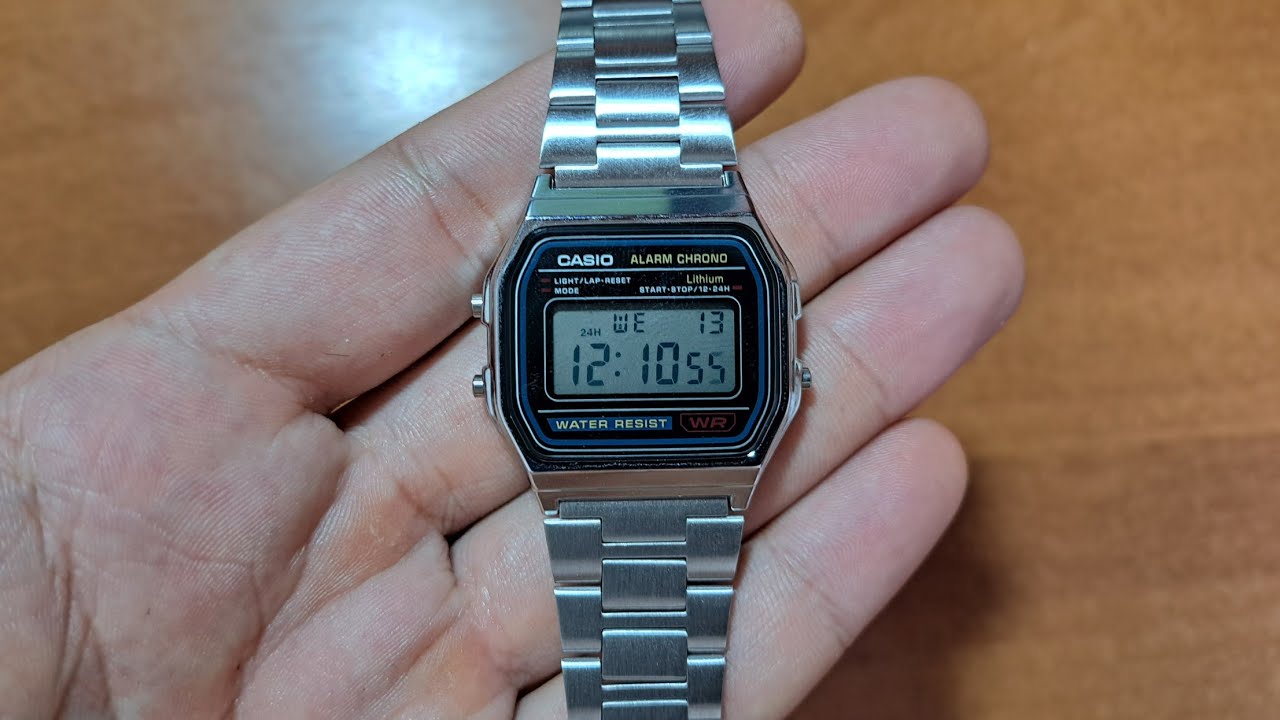 Relógio Casio Vintage A158-wa (Unboxing e configuração)