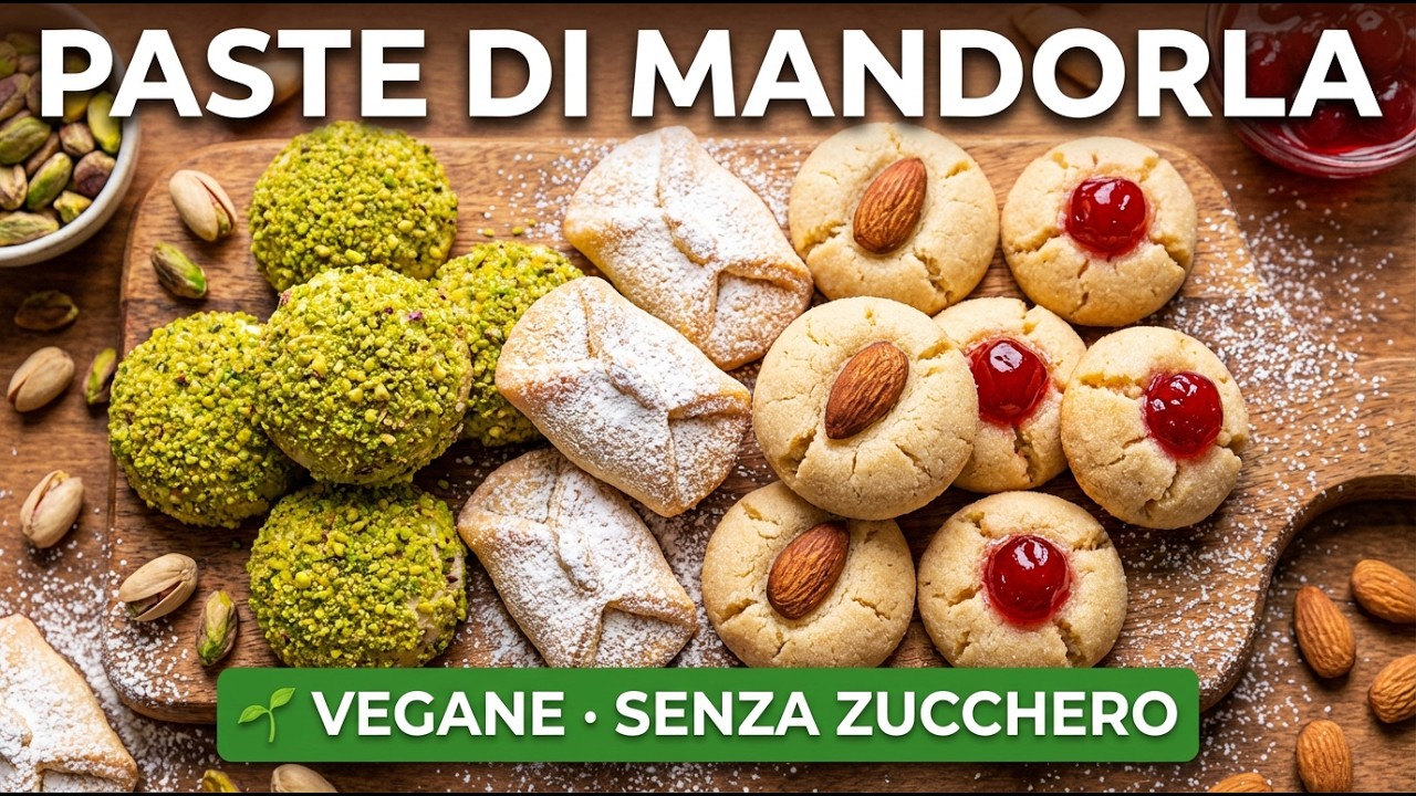 PASTE DI MANDORLA VEGANE senza zucchero e senza glutine | Ricetta siciliana facilissima
