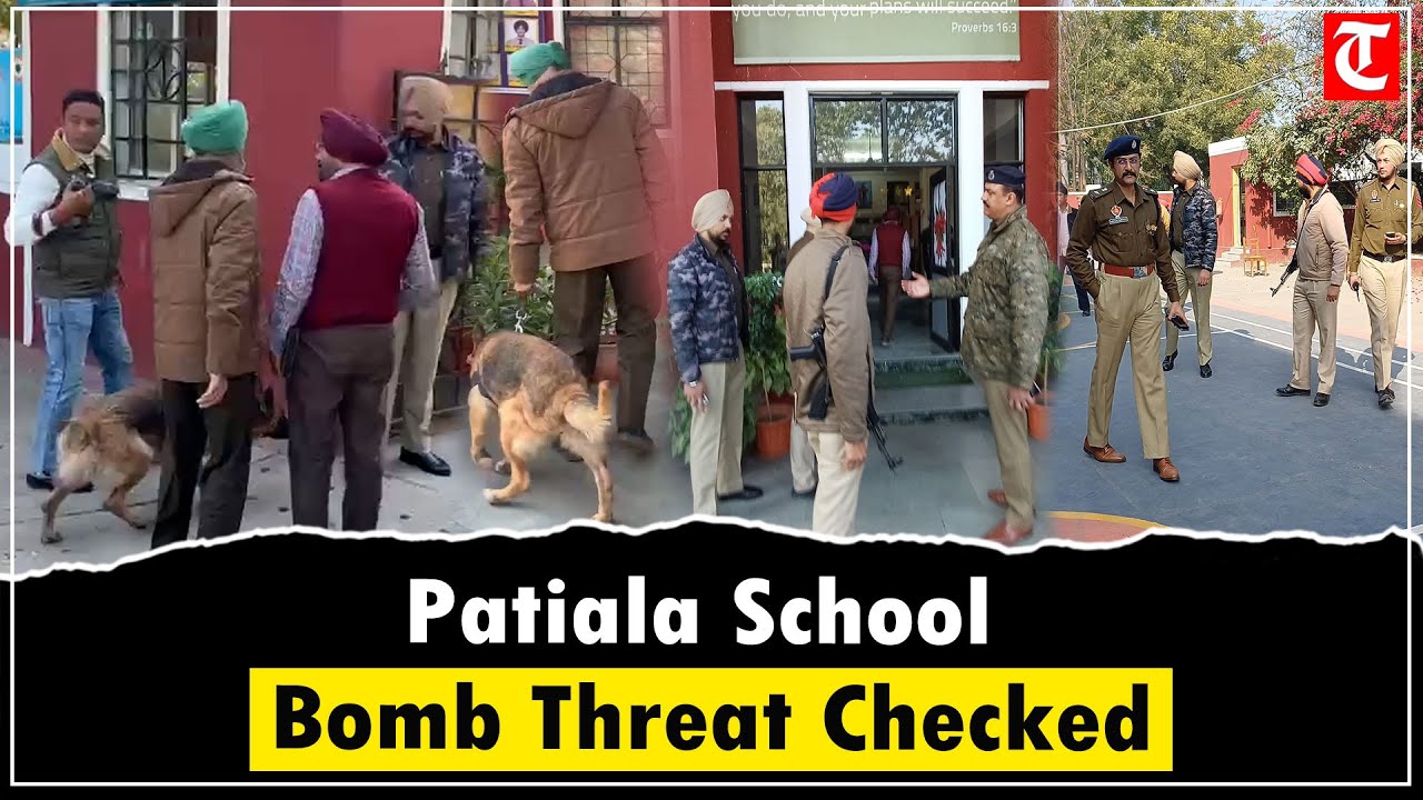 Patiala police investigate Ryan International after bomb threat; SSP Varun Sharma briefs media.