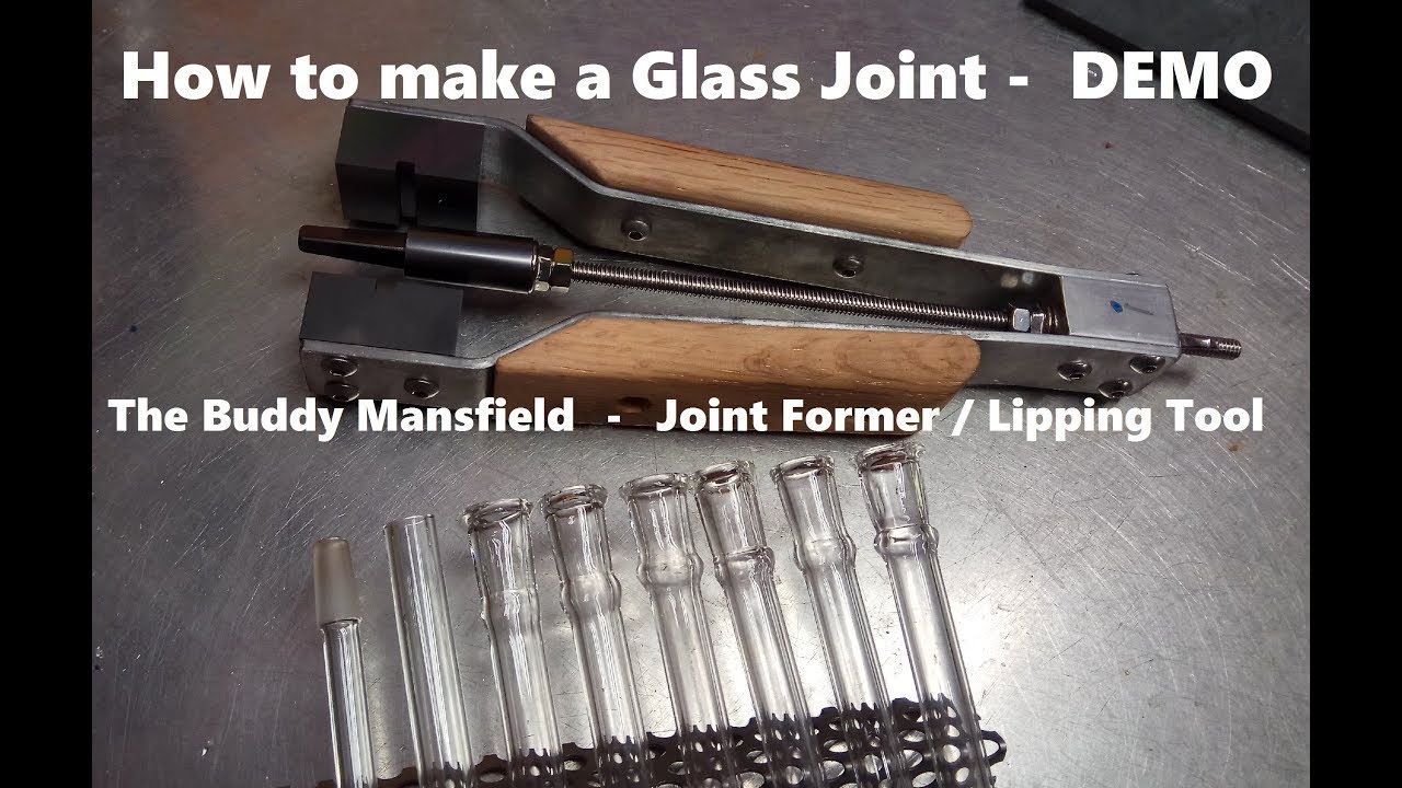 How to make a Glass Joint - The Buddy Mansfield - Joint Former / Lipping Tool - DEMO - glassblowing