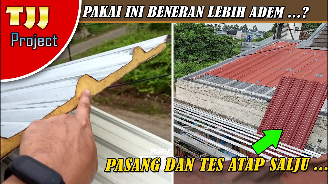 Serius nih bisa lebih adem ? kita  pasang dan tes ATAP SALJU dari SABE STEEL