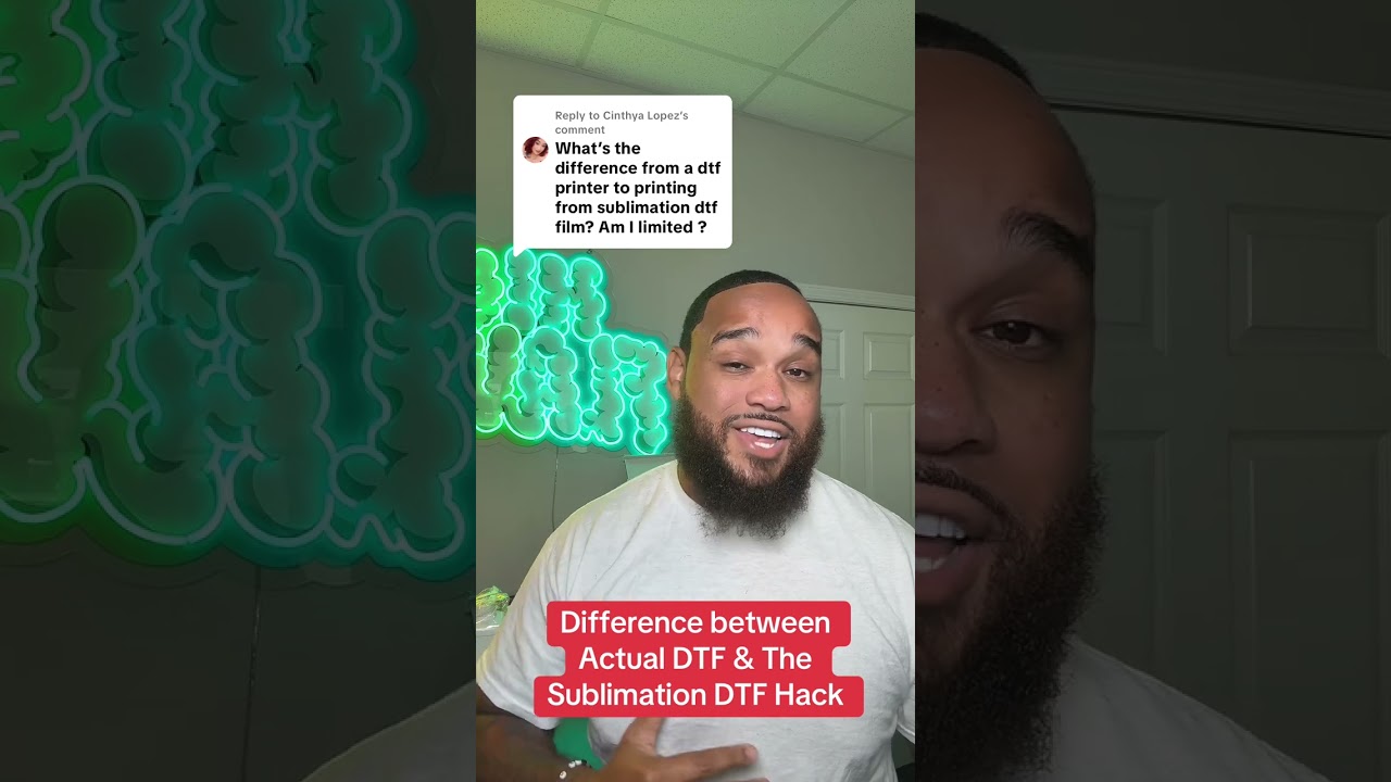 Лопес. Различия между сублимационной DTF-печатью и настоящей DTF-печатью. #tshirtbusiness