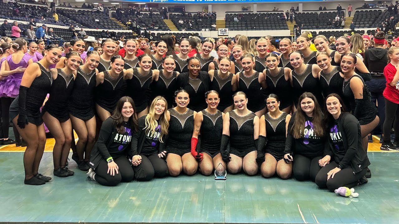 Atomic Pom - Collegiate High Kick Champions 2025 - Mid American Pompon - 7 Peat Champs