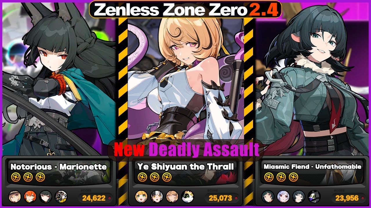 New Deadly Assault - M3 Miyabi M0 Yidhari & M0 Jane Doe Teams /Zenless Zone Zero 2.4