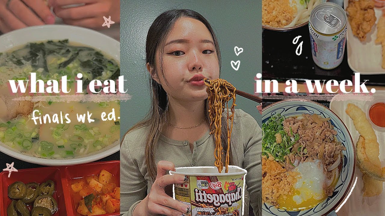 *intuitive & realistic* what i eat in a week | university FINALS edition 🍜☕️