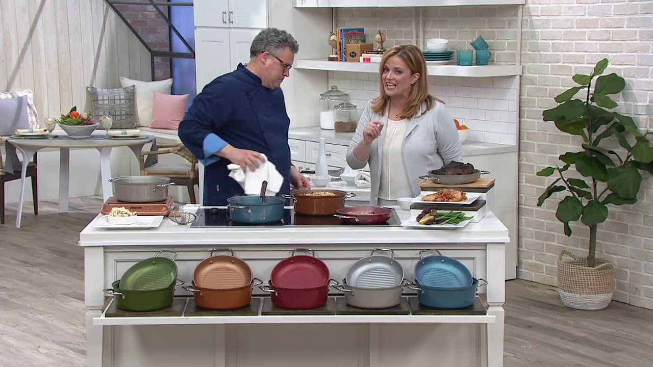 Cook's Essentials 4 qt. 2-in-1 Lightweight Cast Iron Pan on QVC