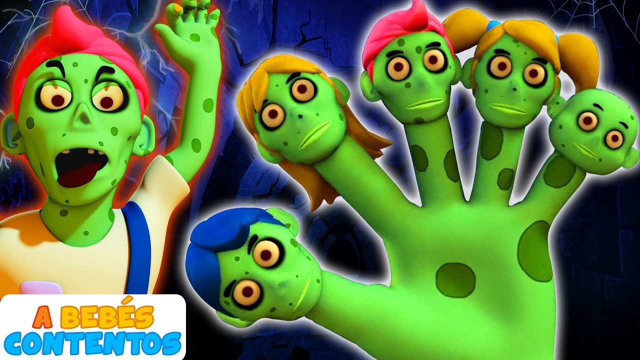 Familia Dedo con Zombies | Canciones Infantiles  | A Bebés Contentos