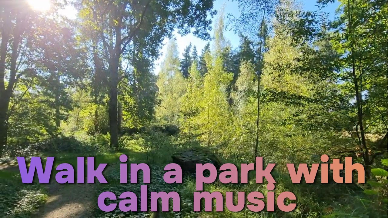 Walking in a Park while listening Solo Piano