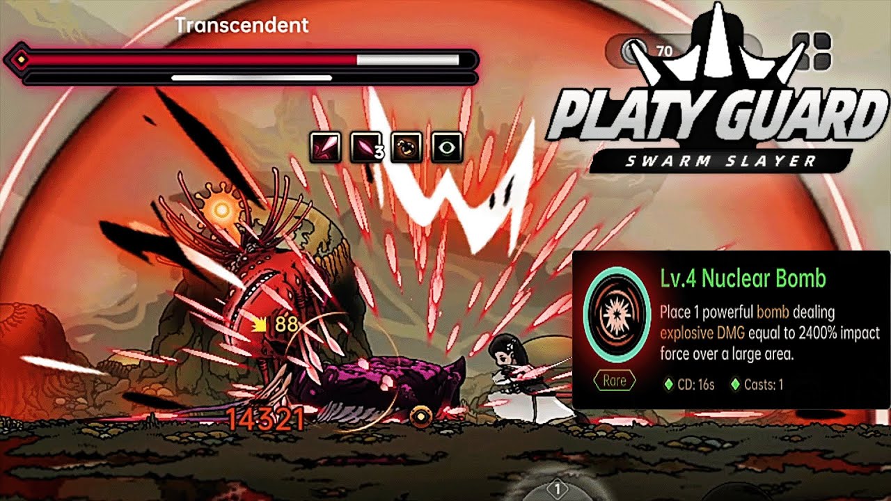 Lv.4 Nuclear Bomb VERSUS Final Boss - PlatyGuard Swarm Slayer 1.0.0