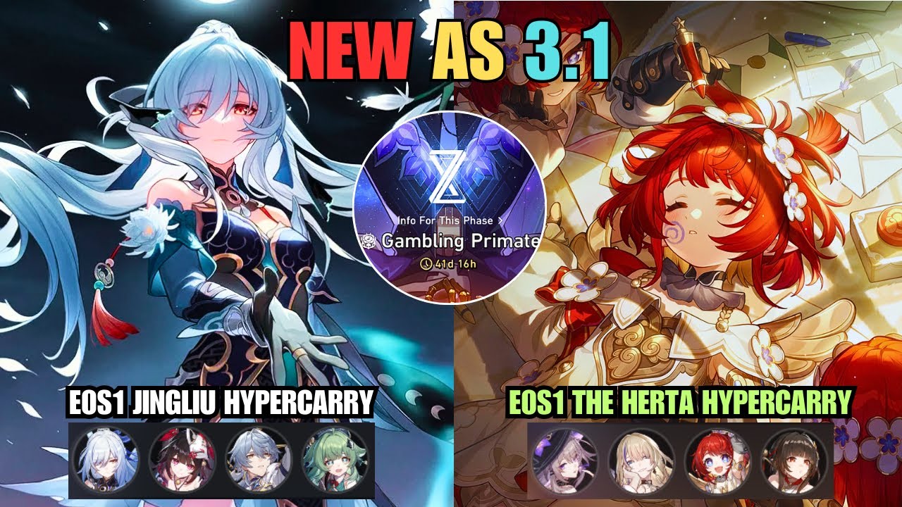 NEW Apocalyptic Shadow 4 3* │ E0S1 Jingliu & E0S1 The Herta (ft. E1 Tribbie) │ Honkai Star Rail v3.1