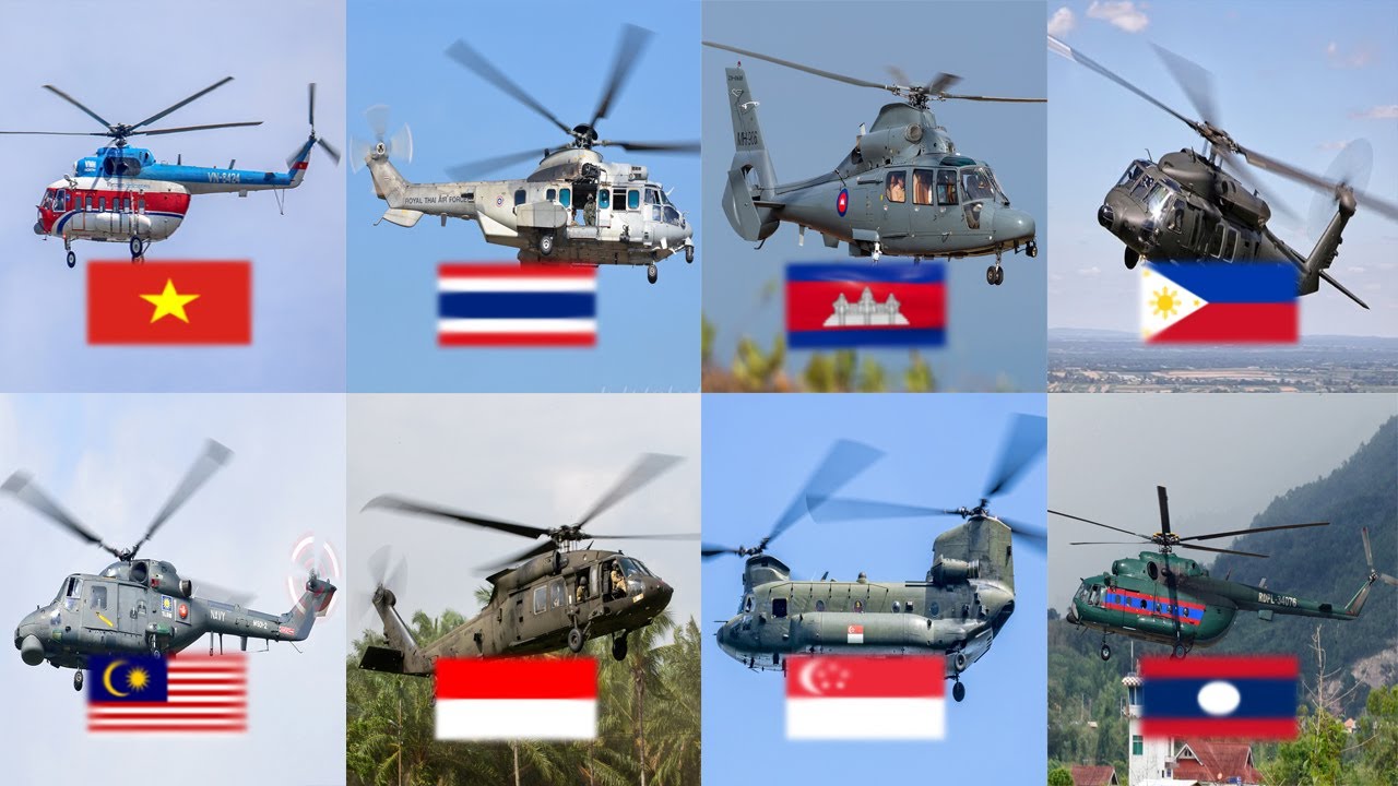 Army Helicopter in each country in Southeast Asia🚁💥 2025