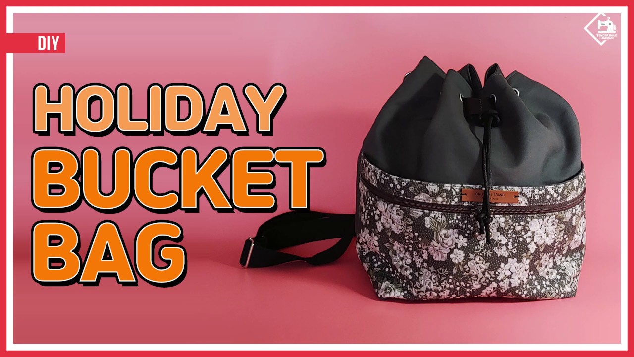 DIY/ HOLIDAY BUCKET BAG/ 홀리데이 버킷백만들기/ CROSS BUCKET BAG/ sewing/ tutorial [Handmade/ 텐더스마일]
