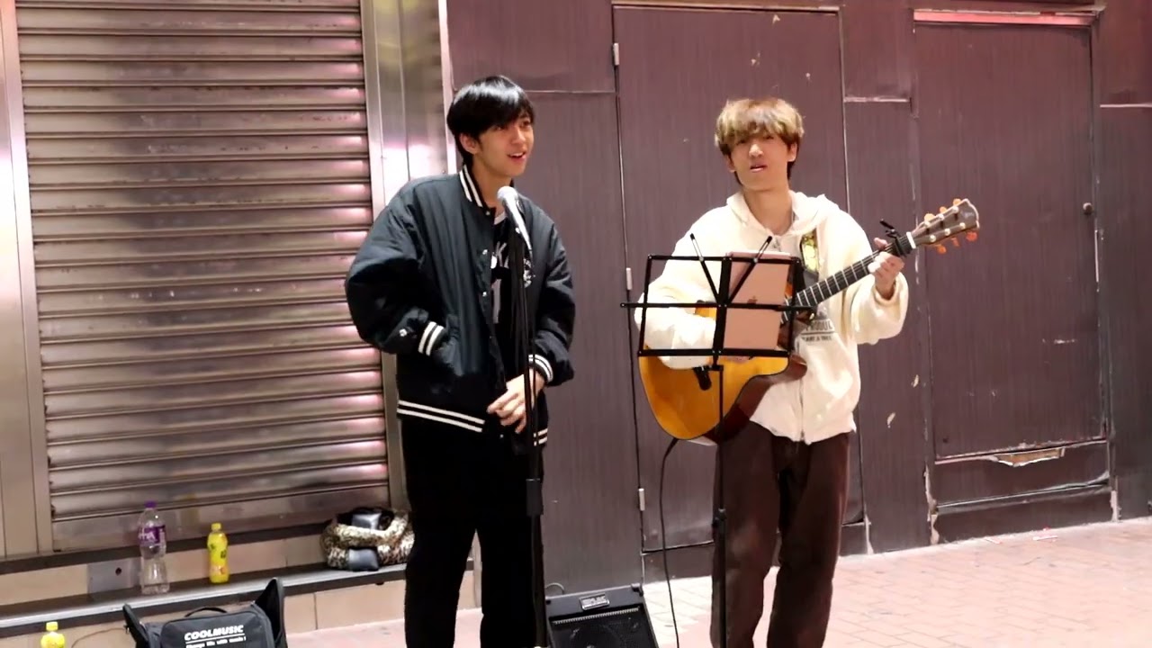 Busking旺角銀行中心對開@三人遊~掉進海的眼淚~風爭~戀愛腦之死~情歌-Cover|20260114