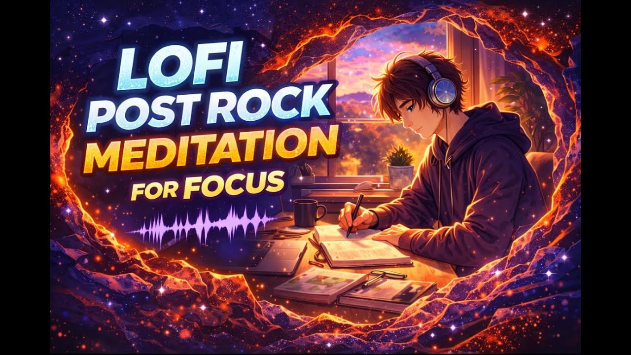 Deep Night Calm 🌙 | Lofi Post-Rock Meditation for Focus