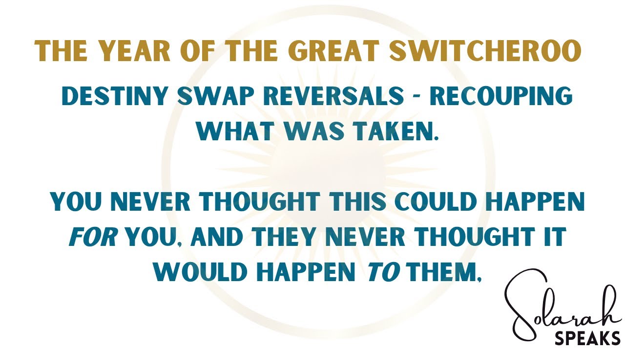 DESTINY SWAP REVERSALS…RECOUPING WHAT WAS TAKEN