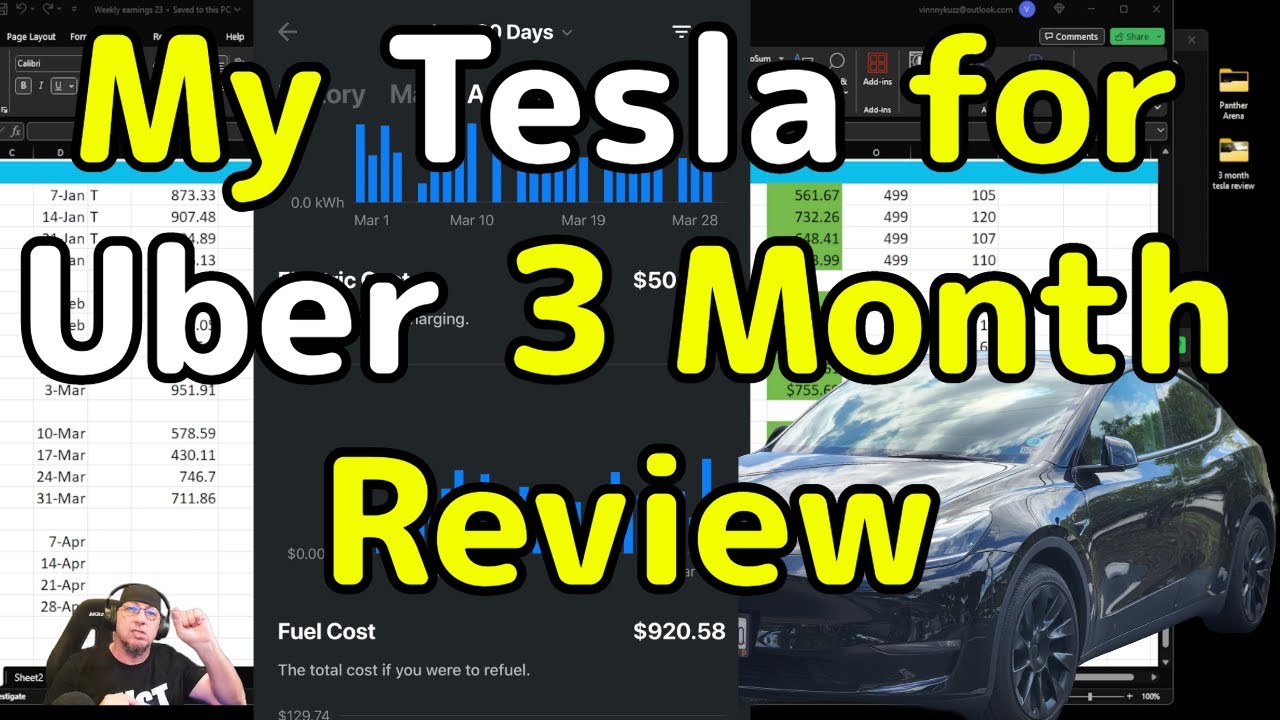 Tesla for Uber 3 month Review | Uber Driver Lyft Driver