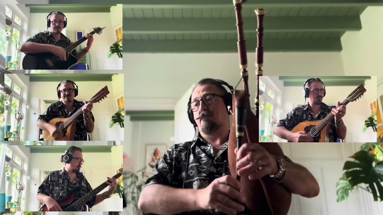 Une scottish en cornemuse Flamande et une waldzither d’ Allemagne