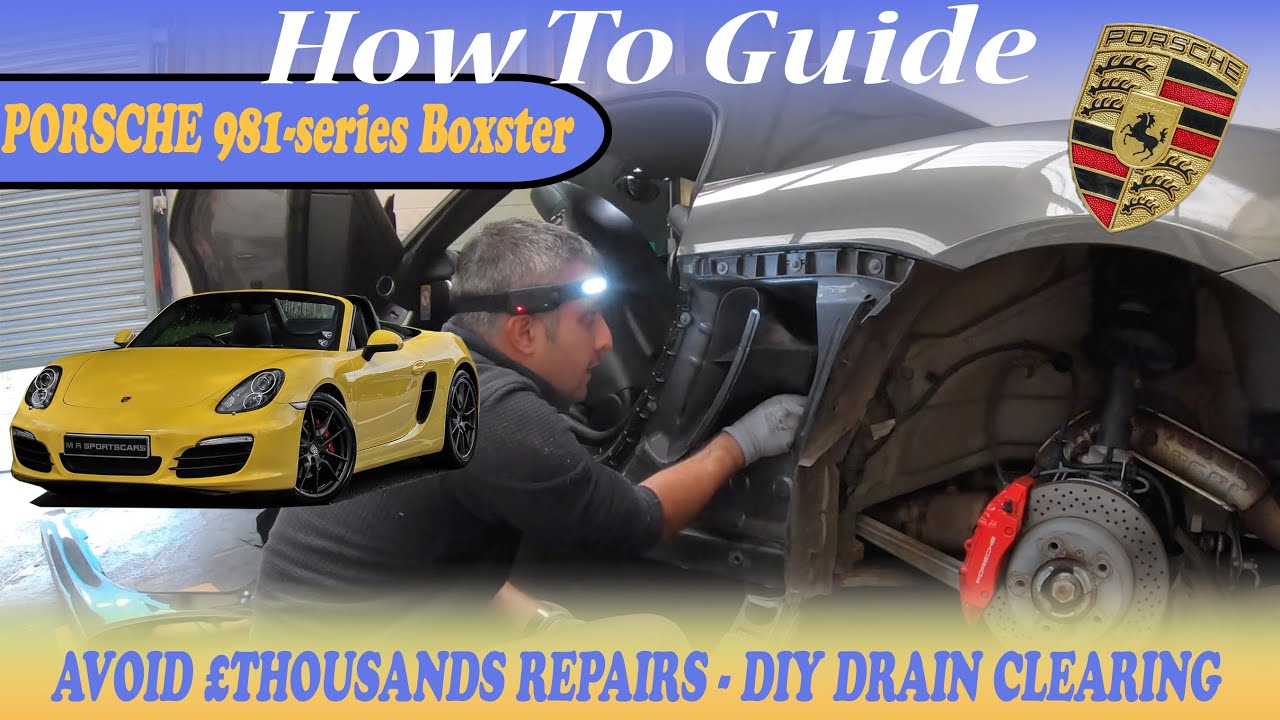 Porsche 981 Boxster S Side Flood Drain Unblocking - How To DIY Guide - AVOID £THOUSANDS Repair Bills