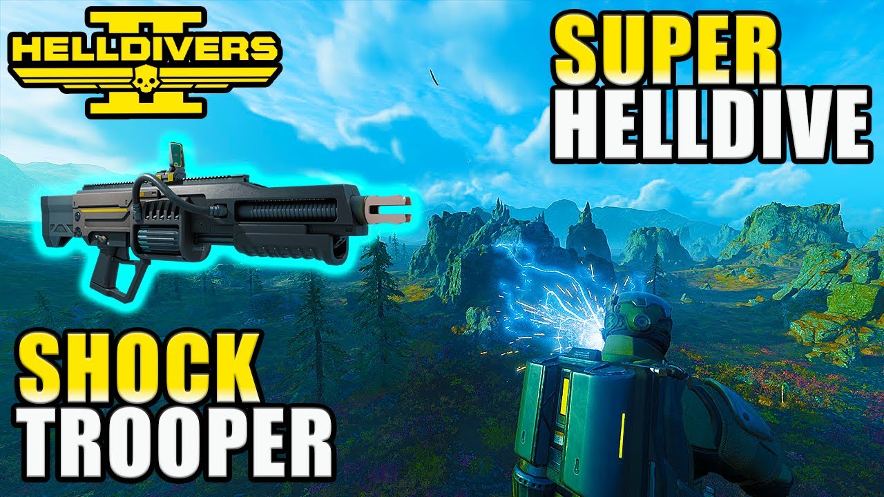 Helldivers 2 - Shock Trooper Loadout With Tesla Tower (Super Helldive) (No Comms) (All Clear)