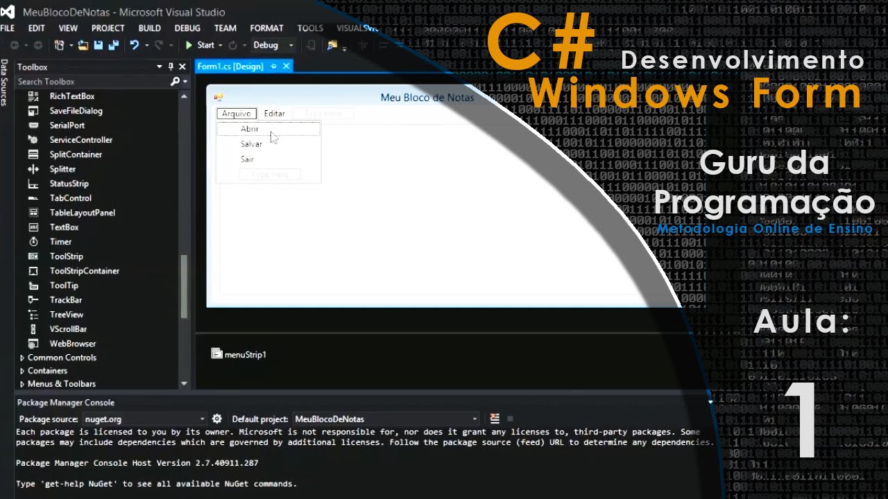 C# Windows Form - Seu primeiro programa visual - Aula 1