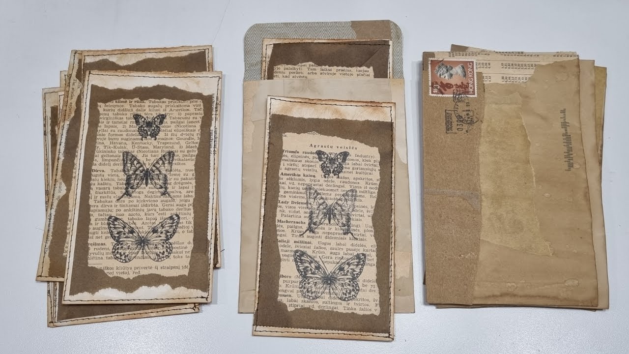 Making simple notecards to pop into handmade envelopes.