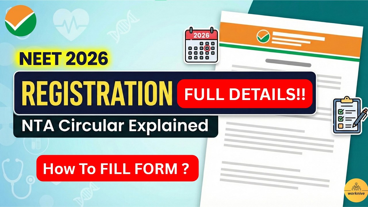 NEET 2026 Registration 🔴| How to Fill | NTA Circular Explained in Detail