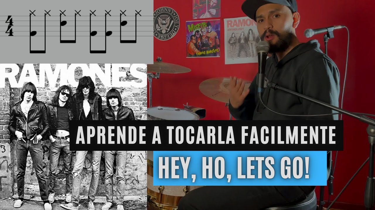 Cómo tocar Blitzkrieg Bop (RAMONES) en BATERÍA - Tutorial Punk Rock