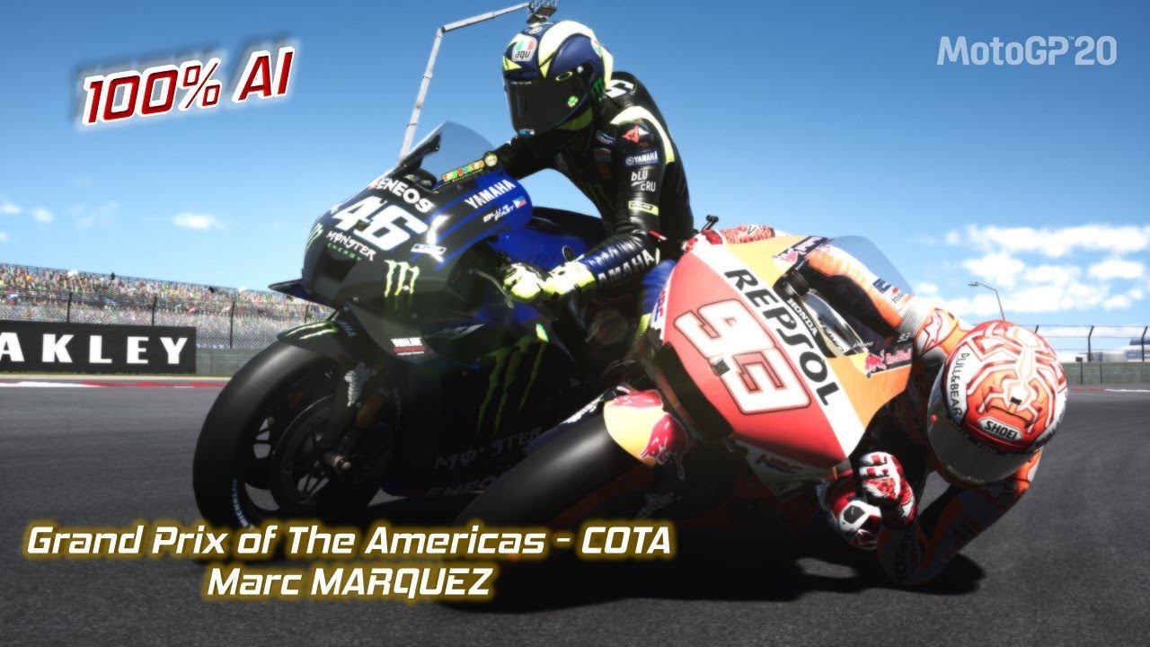 MotoGP 20 Gameplay - Grand Prix of the Americas | Cota - Marc MARQUEZ (100% AI) #MotoGP20