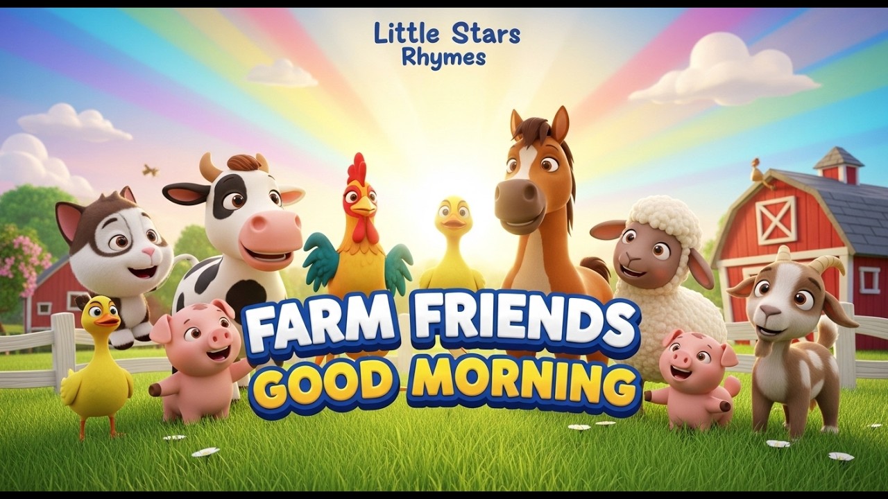 Farm Friends Good Morning |@LittleStarRhymes375& Kids Nursery Rhymes & Fun Rhyme