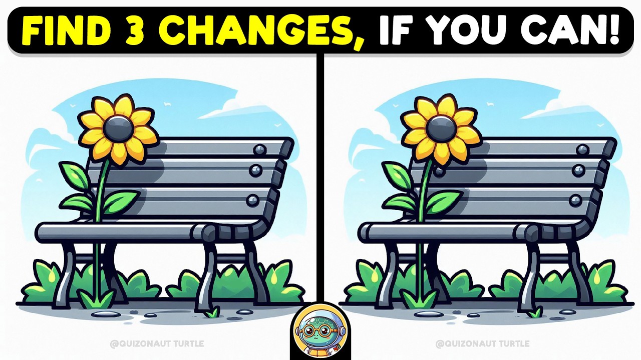 🐢🧩 Find 3 Differences | The Ultimate Brain Workout 🧩🐢 | Quizonaut Turtle