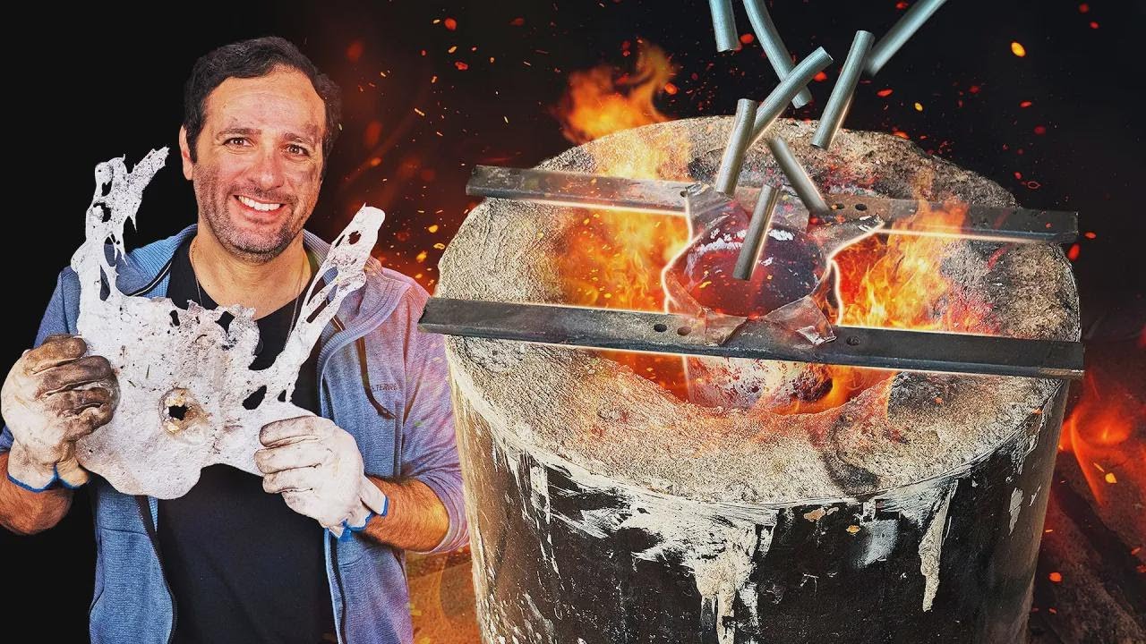 ¡Hicimos una forja casera usando un extintor de incendios!