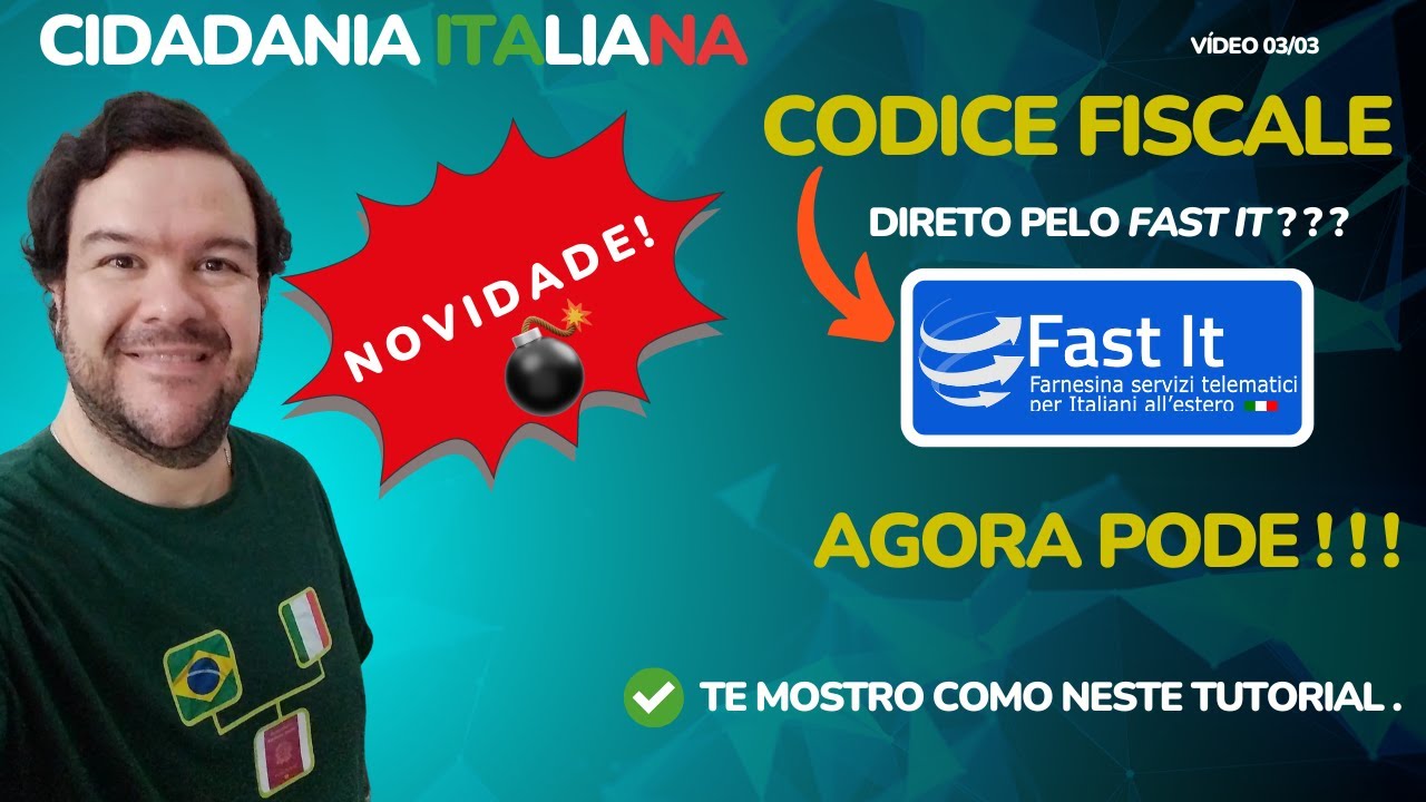 CIDADANIA ITALIANA - CODICE FISCALE ATIVADO VIA FAST IT - AGORA PODE!!! (PARTE 03/03)