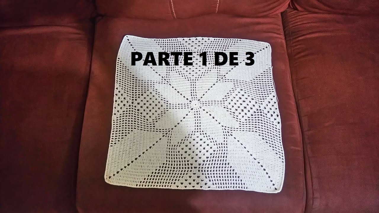 PARTE 1 DE 3: CUADRO DE NOCHEBUENA TEJIDO A CROCHET | Labores Angélika |