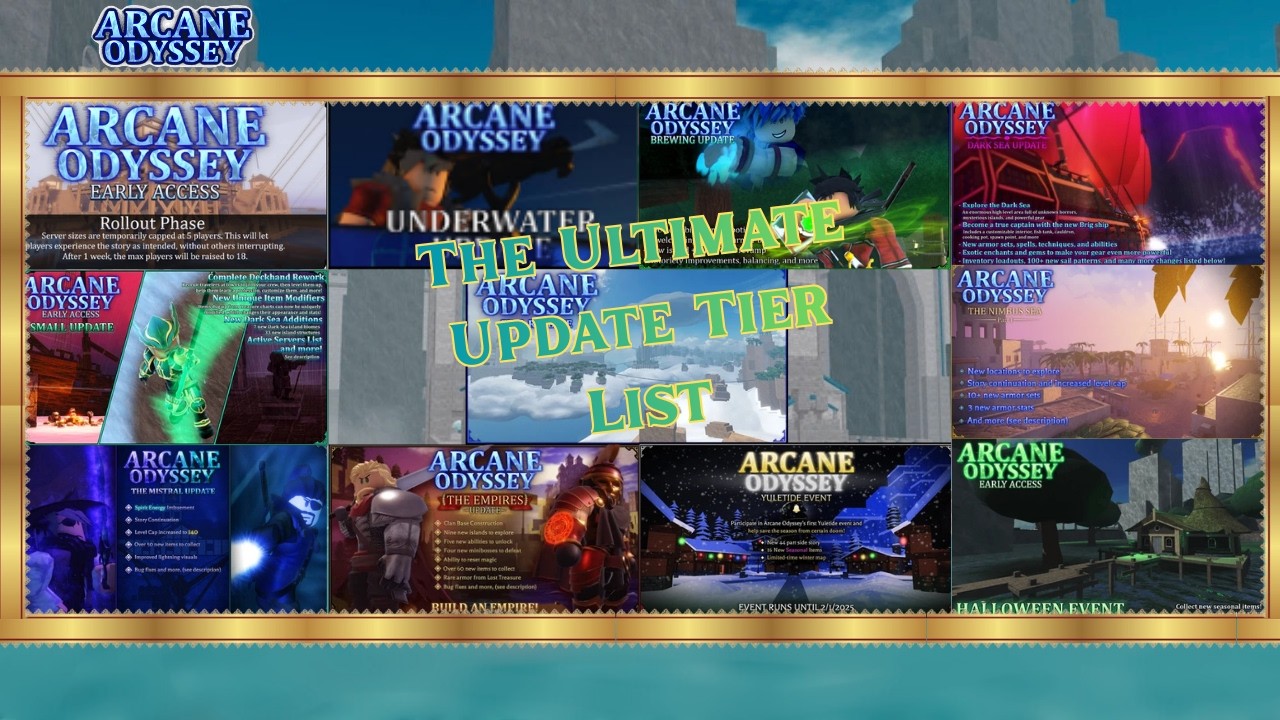 Рейтинг всех обновлений Arcane Odyssey