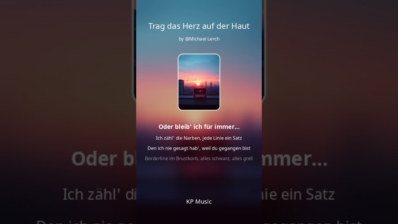 Ich trage mein Herz auf der Haut