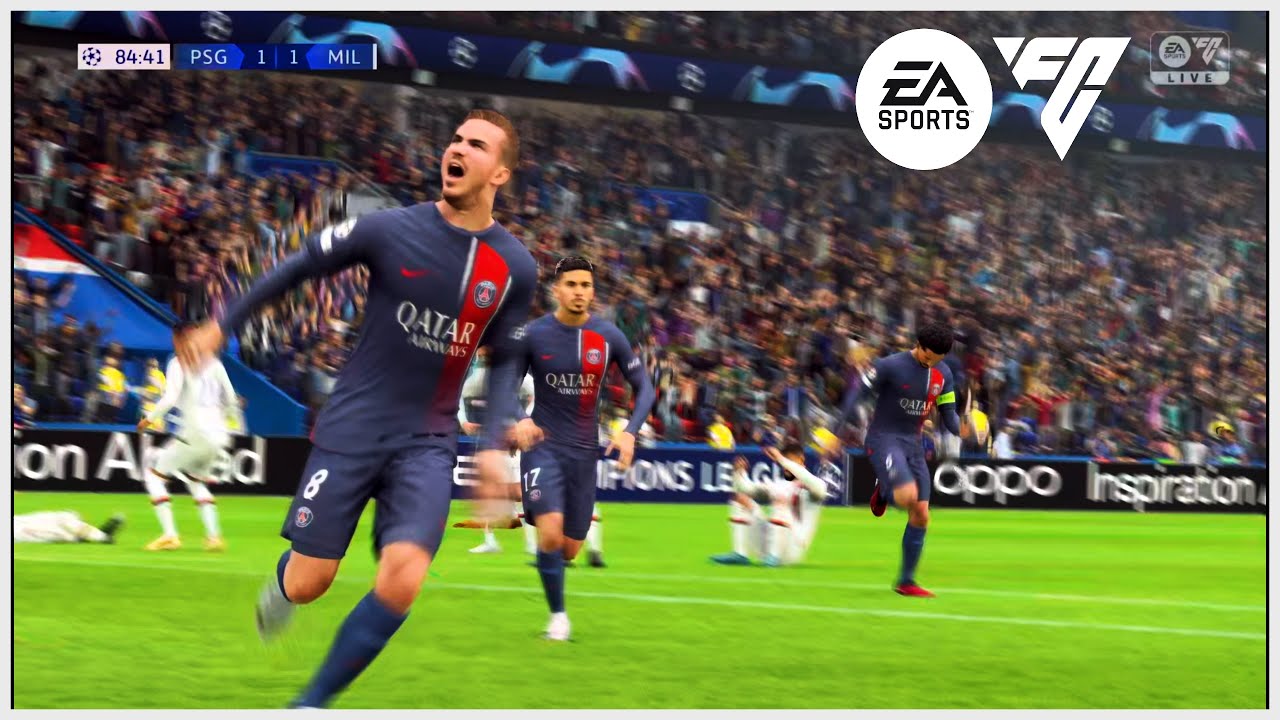 EA SPORTS FC 24 -Gameplay - PSG vs Milan - Champions League - PS5 - 4K