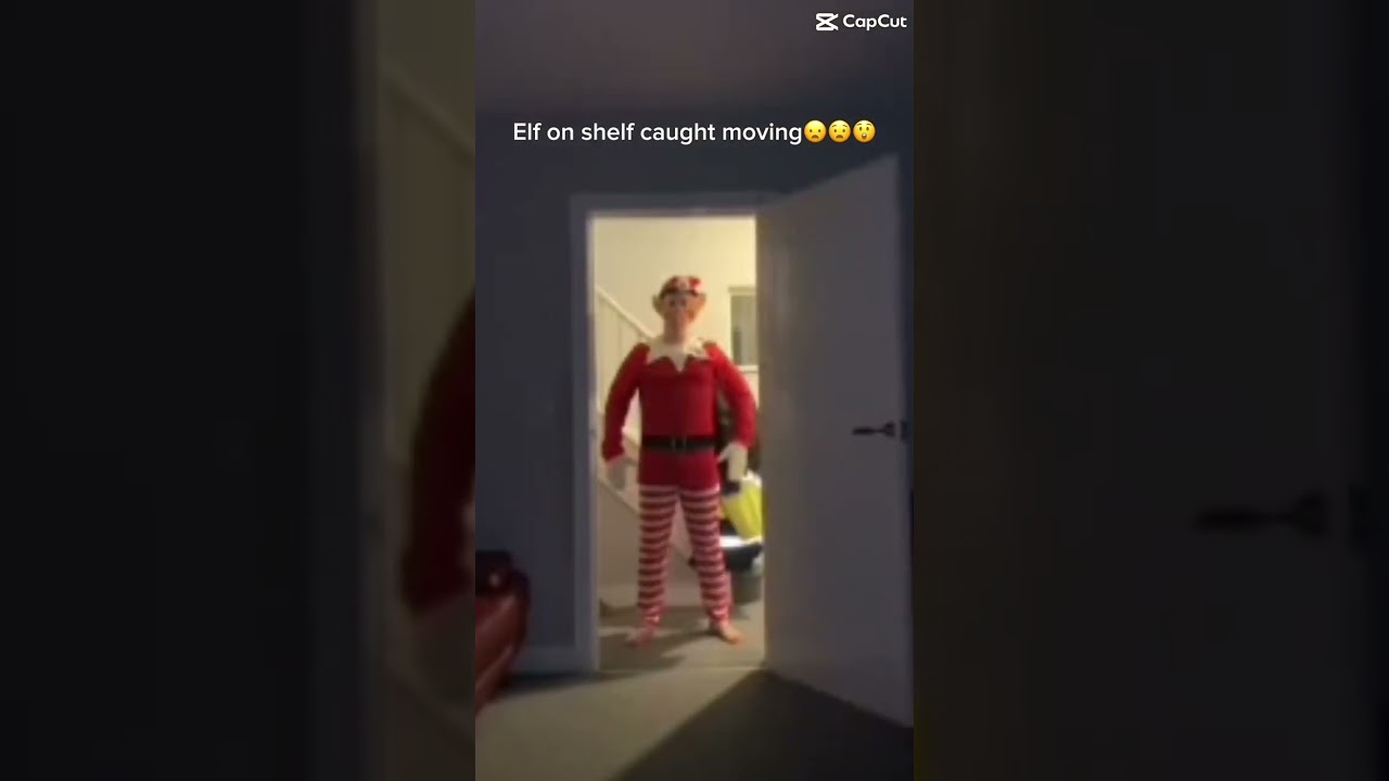 Really rare footage of elf on the shelf caught moving😲😲